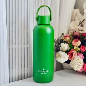 KATE ♠️ SPADE GREEN STAINLESS BOTTLE WATER  NEW NO BOX